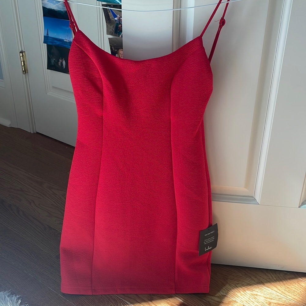 Lulus mini red dress size xs